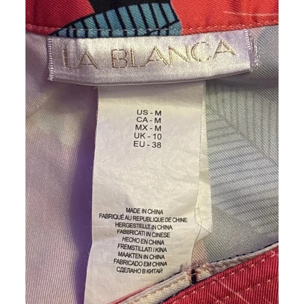 La Blanca Women's Floral Lace-Up Swim Board Shorts Size Medium
